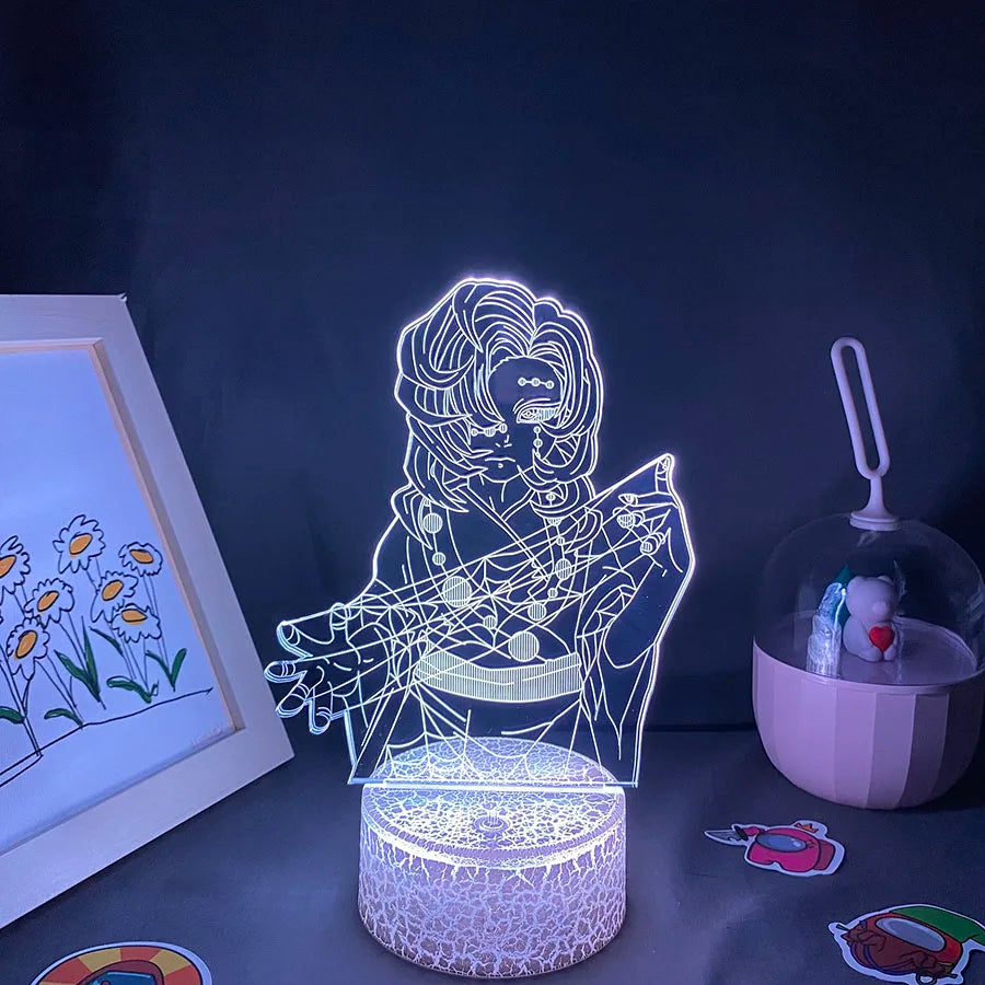 Anime Demon Slayer Figure 3D LED Neon Nightlights Birthday Gift for Friends Otaku Bedroom Decor Manga Lava Lamp Kimetsu No Yaiba