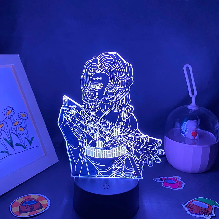 Anime Demon Slayer Figure 3D LED Neon Nightlights Birthday Gift for Friends Otaku Bedroom Decor Manga Lava Lamp Kimetsu No Yaiba