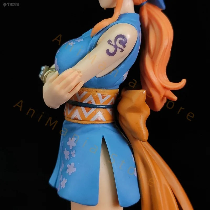 In Stock Bandai BANPRESTO ONE PIECE THE GRANDLINE LADY Wano Country VOI.1 Nami Model Figure Hobby Toy Gift Anime Prize