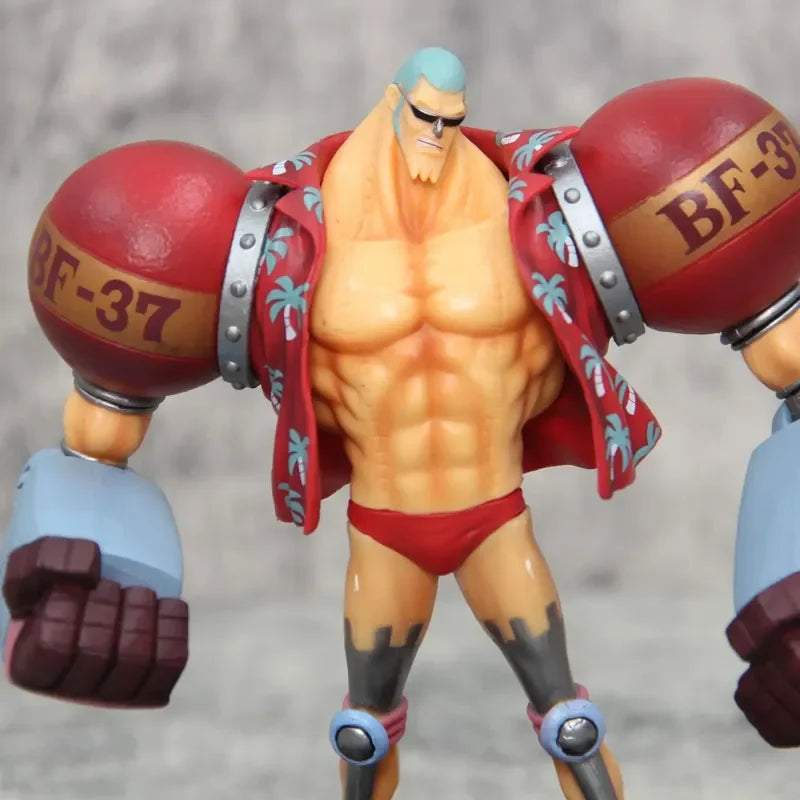 18cm Anime One Piece Figure Gk Franky Action Figures Double Head Interchangeable Pvc Collectible Ornaments Decoration Toy Gifts