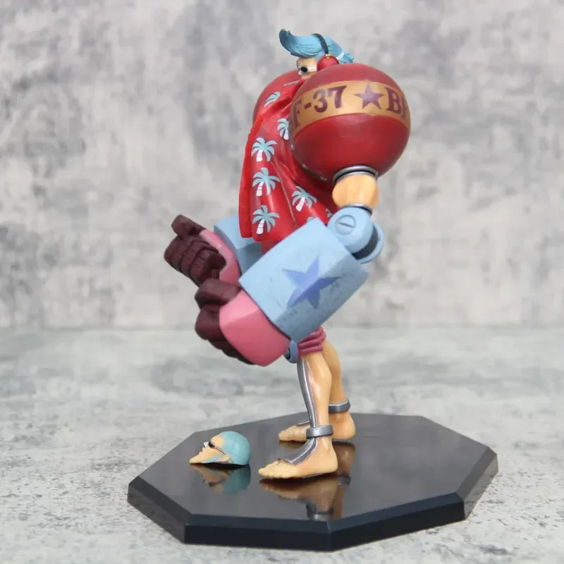 18cm Anime One Piece Figure Gk Franky Action Figures Double Head Interchangeable Pvc Collectible Ornaments Decoration Toy Gifts