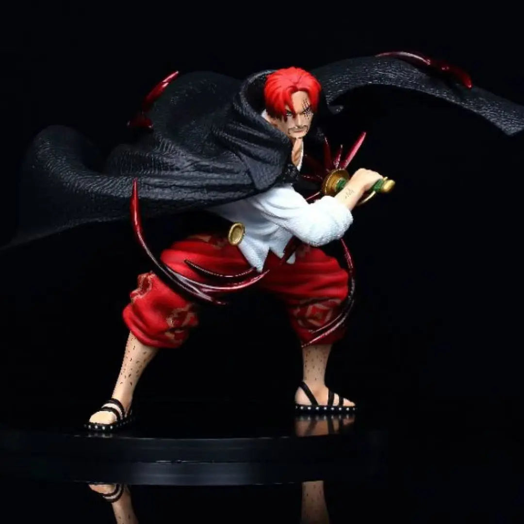 Anime One Piece Four Emperors Resonance Red Hair Squatting Position Shanks Ghost Island Resonance Battle Scene Gk Figure Gifts