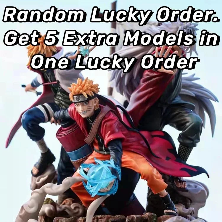 Naruto Mystery Lucky Box Anime Figures Surprise Ninja Toys Sasuke Kakashi Gaara Tsunade Collectible Hand Sculptures Fan Gift
