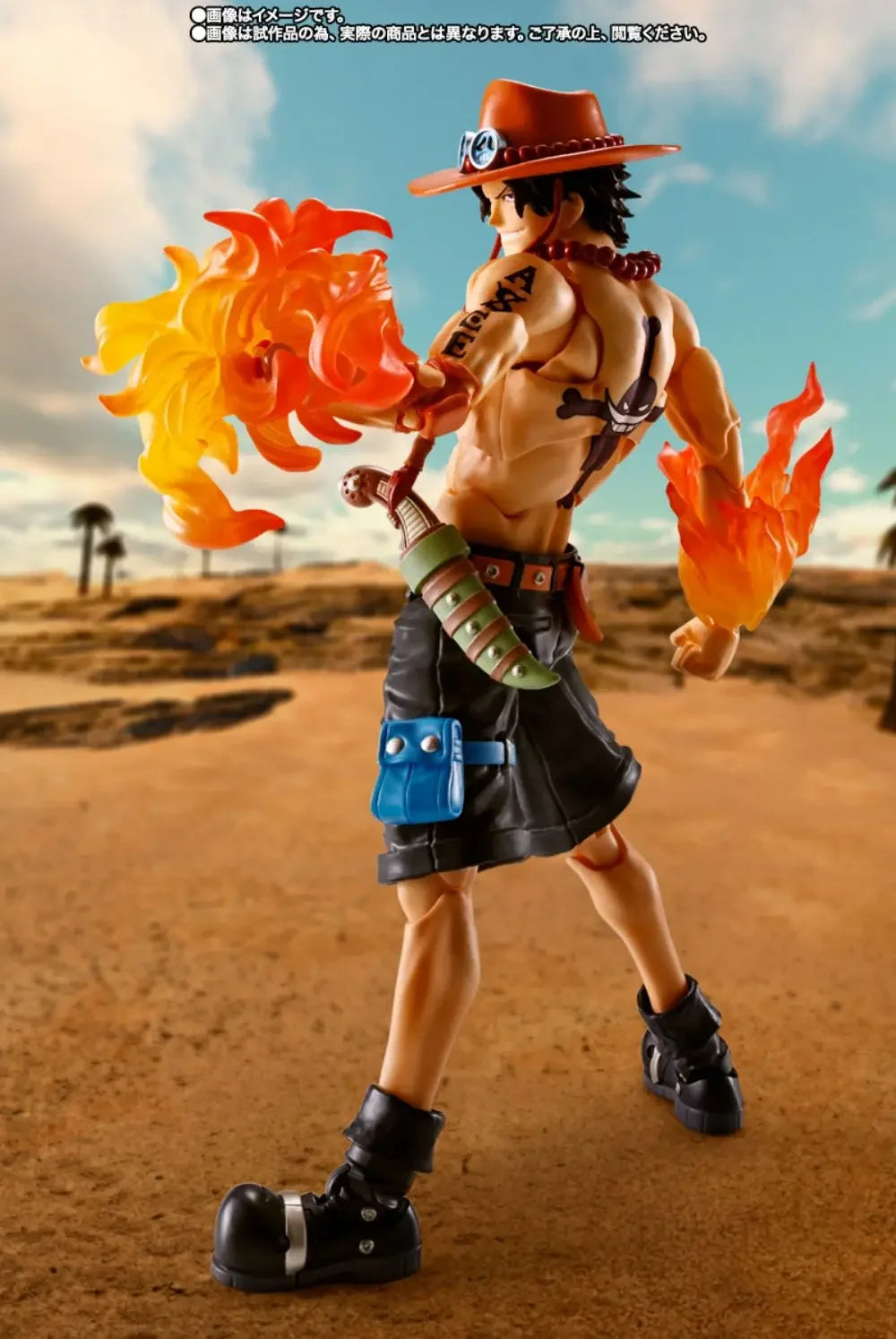 Original BANDAI One Piece S.H.Figuarts SHF Ace Portgas D Ace Fire Fist PVC Anime Action Figures Model Collection Toys Gift