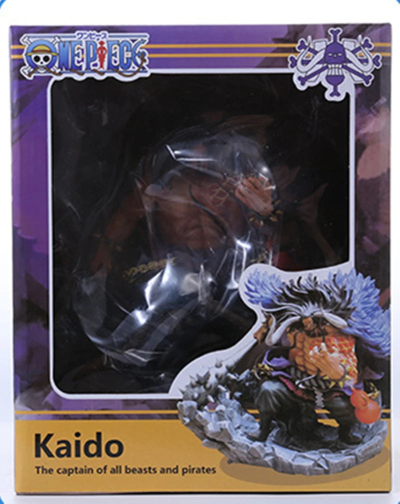Anime One Piece Wano Four Emperors Beast Pirates Kaido Battle Ver. GK PVC Action Figure Statue Collectible Model Kids Toys Doll