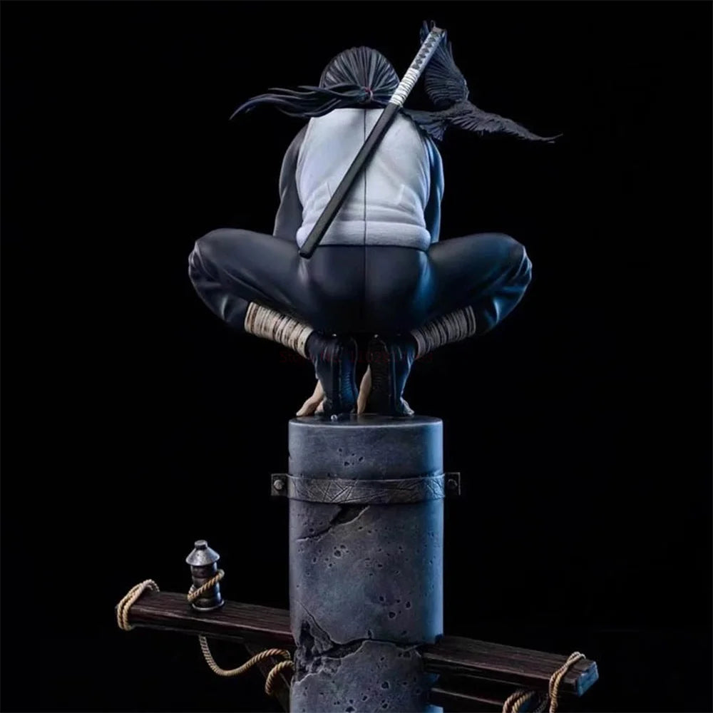 23cm Anime Naruto Anbu Uchiha Itachi Tsukuyomi Sharingan Squatting In·stock Figure Pvc Model Decoration Collection Toy Gift Ship