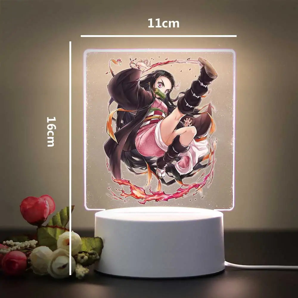 Demon Slayer Kamado Tanjirou 3D Touch LED Night Light for Children's Room Decor the Boys Girls Birthday Gift