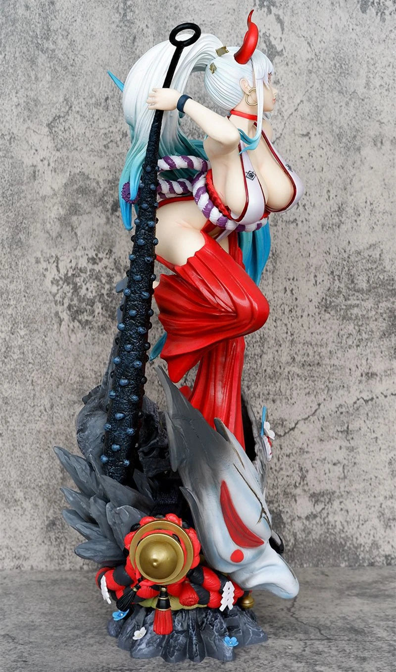 54cm Anime One Piece Wano Country Kaido's Daughter Yamato Battle Ver. GK PVC Action Figure Statue Collectible Model Toys Doll