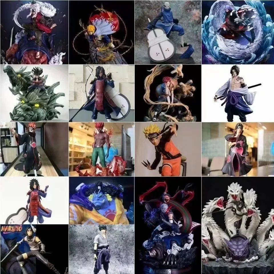Naruto Mystery Lucky Box Anime Figures Surprise Ninja Toys Sasuke Kakashi Gaara Tsunade Collectible Hand Sculptures Fan Gift