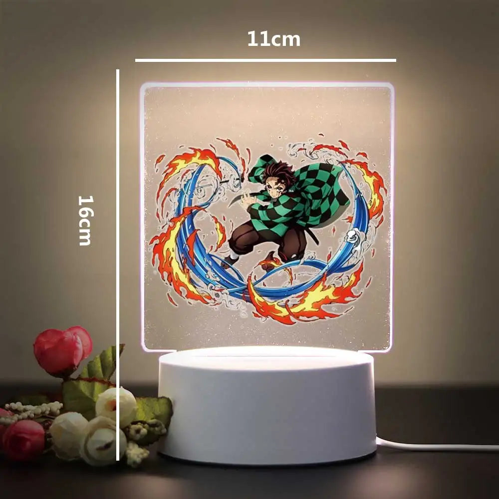 Demon Slayer Kamado Tanjirou 3D Touch LED Night Light for Children's Room Decor the Boys Girls Birthday Gift