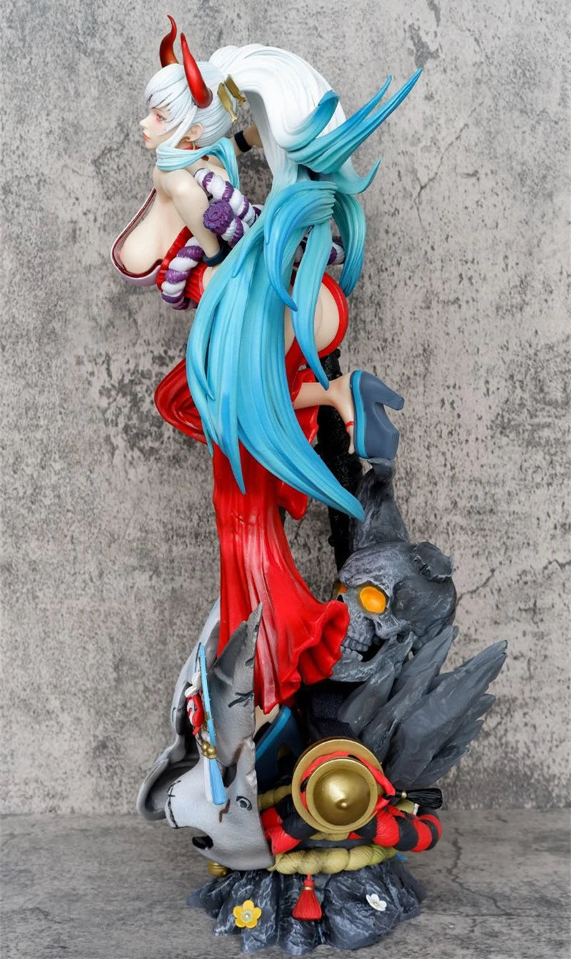 54cm Anime One Piece Wano Country Kaido's Daughter Yamato Battle Ver. GK PVC Action Figure Statue Collectible Model Toys Doll