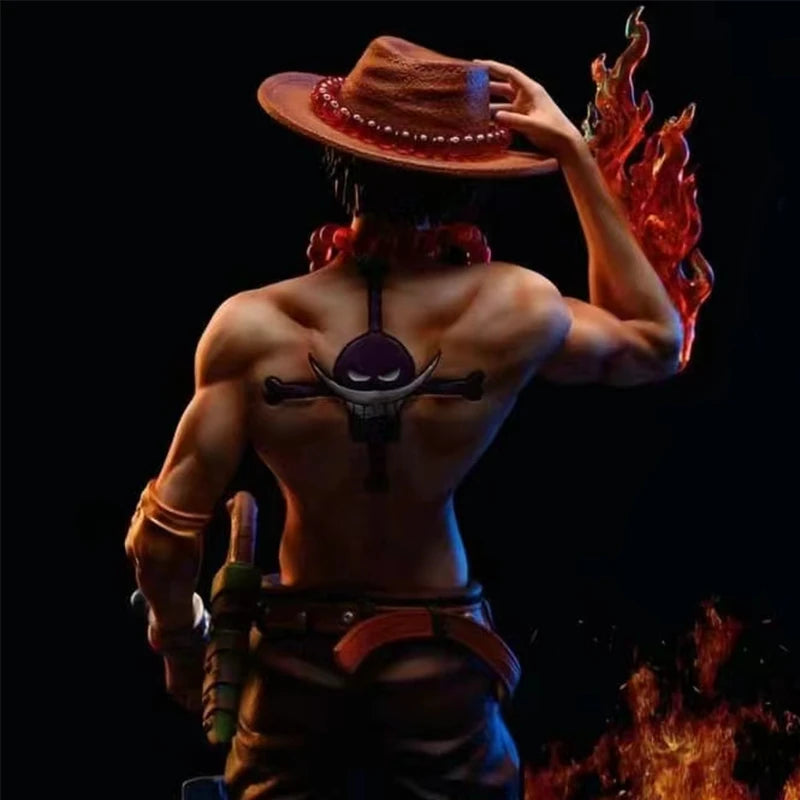 23cm Anime One Piece Figure Ace Figure PVC Collectible Statue Model Toys Gifts
