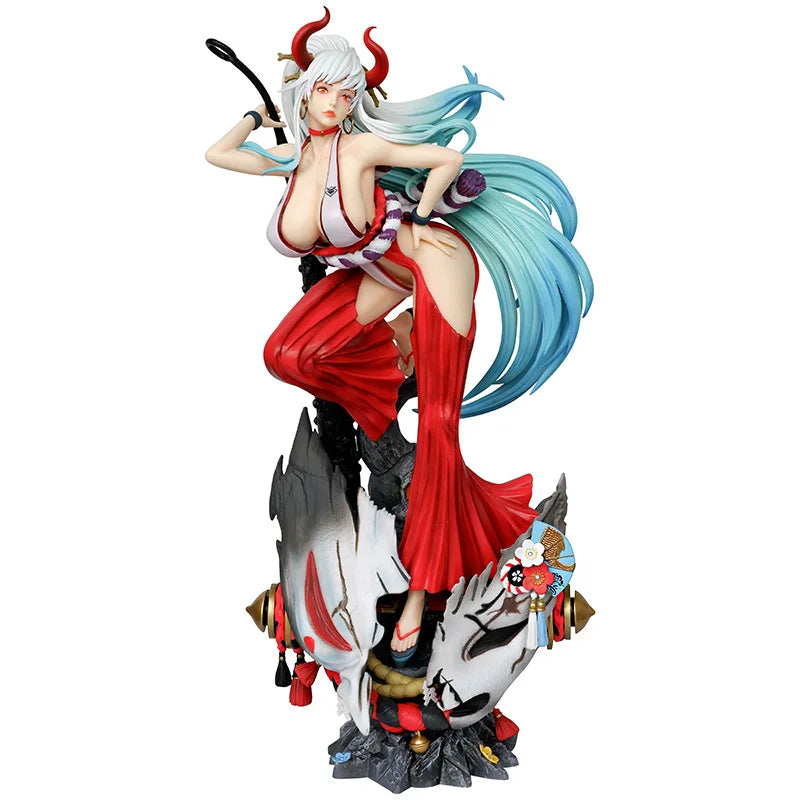 54cm Anime One Piece Wano Country Kaido's Daughter Yamato Battle Ver. GK PVC Action Figure Statue Collectible Model Toys Doll