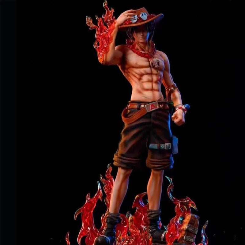 23cm Anime One Piece Figure Ace Figure PVC Collectible Statue Model Toys Gifts