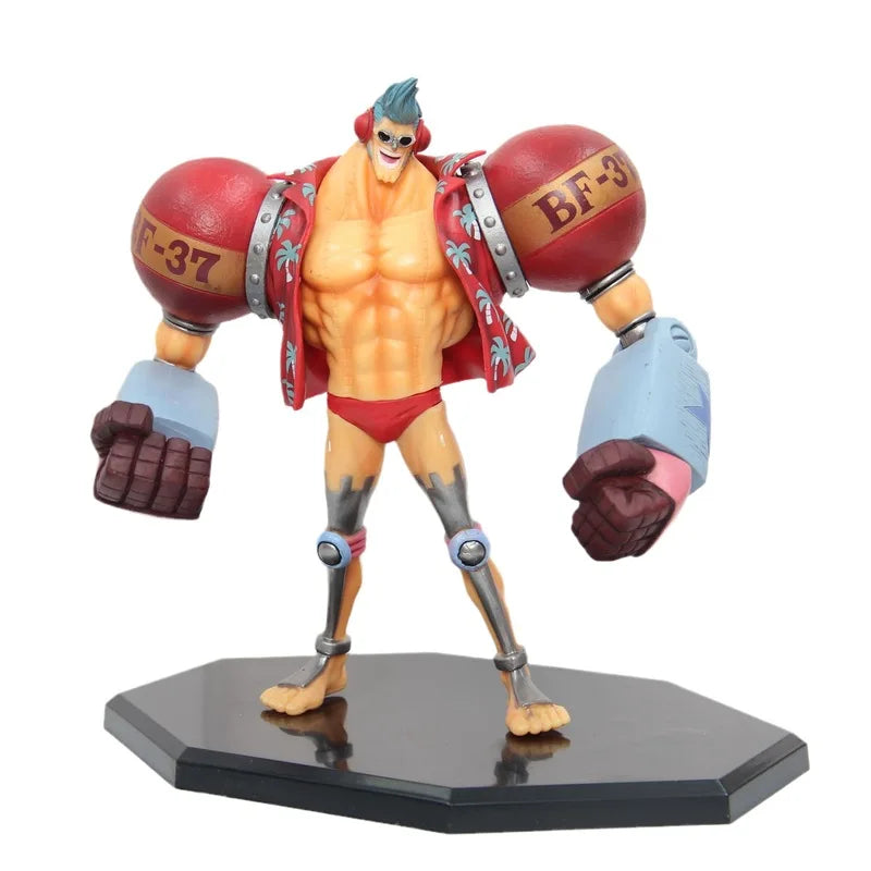 18cm Anime One Piece Figure Gk Franky Action Figures Double Head Interchangeable Pvc Collectible Ornaments Decoration Toy Gifts