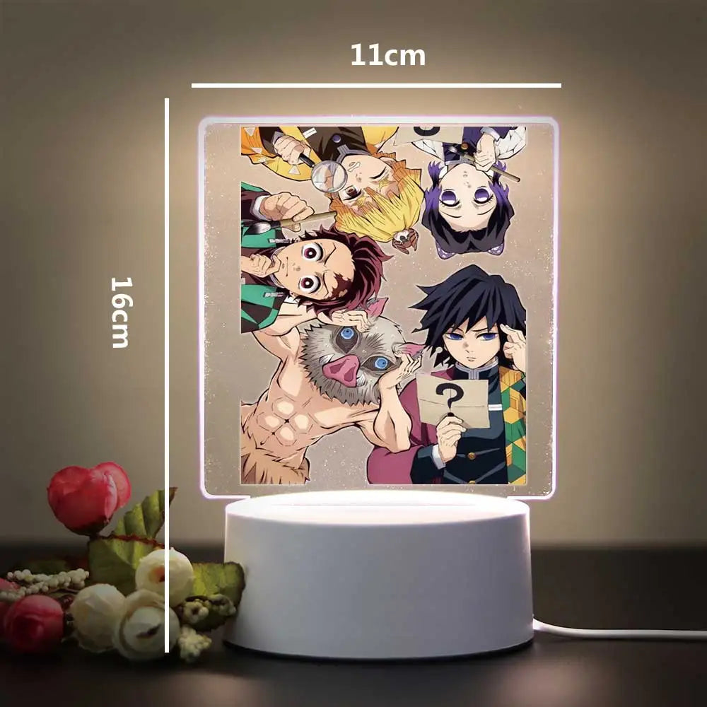 Demon Slayer Kamado Tanjirou 3D Touch LED Night Light for Children's Room Decor the Boys Girls Birthday Gift
