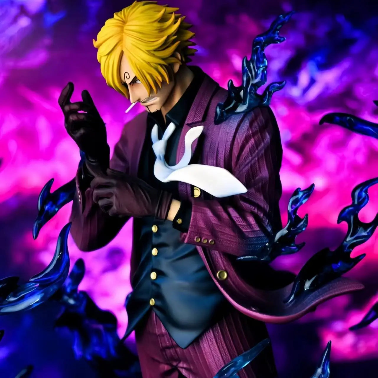 25CM One Piece Anime Figure Blond Sanji Scene Statue Model Desktop Toys Doll Birthday Gift