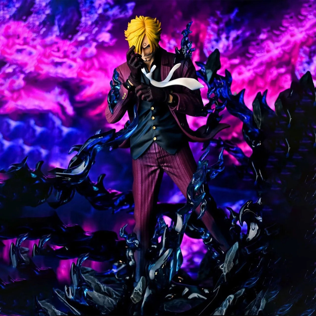 25CM One Piece Anime Figure Blond Sanji Scene Statue Model Desktop Toys Doll Birthday Gift