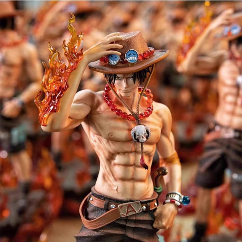 23cm Anime One Piece Figure Ace Figure PVC Collectible Statue Model Toys Gifts