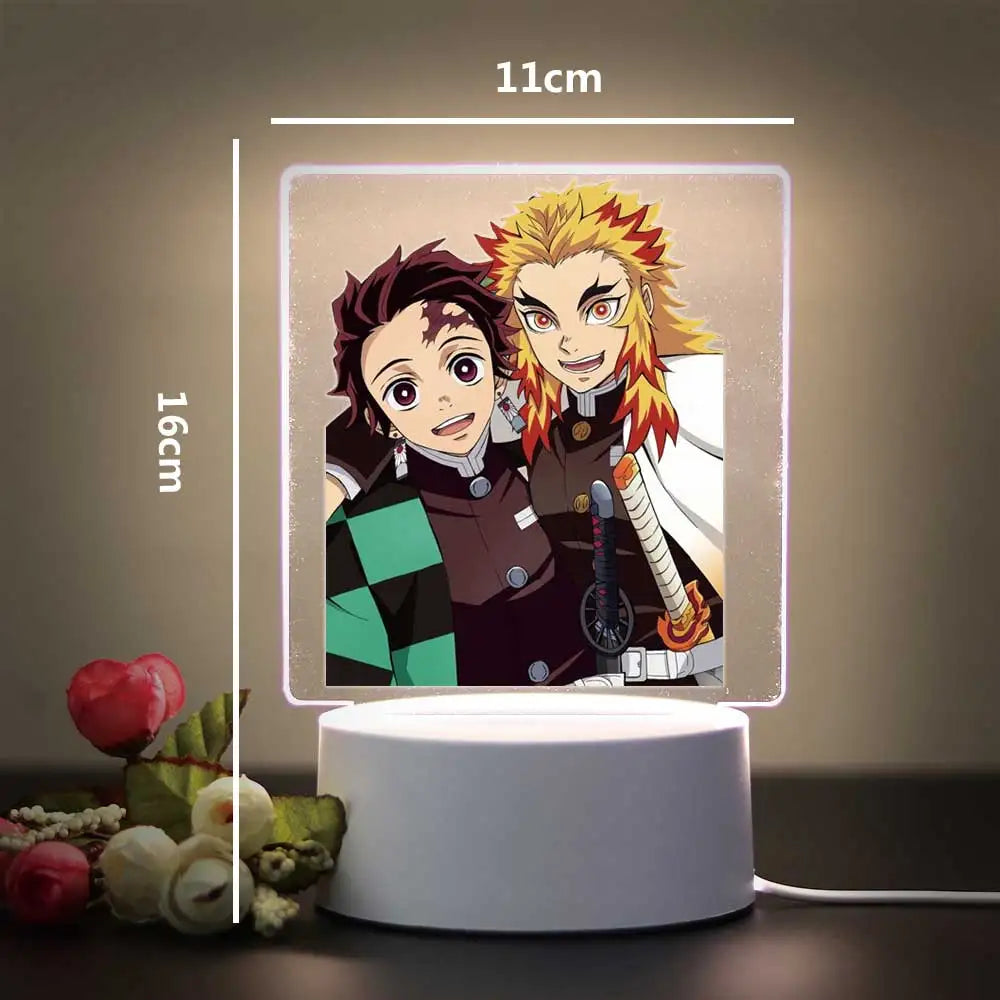 Demon Slayer Kamado Tanjirou 3D Touch LED Night Light for Children's Room Decor the Boys Girls Birthday Gift