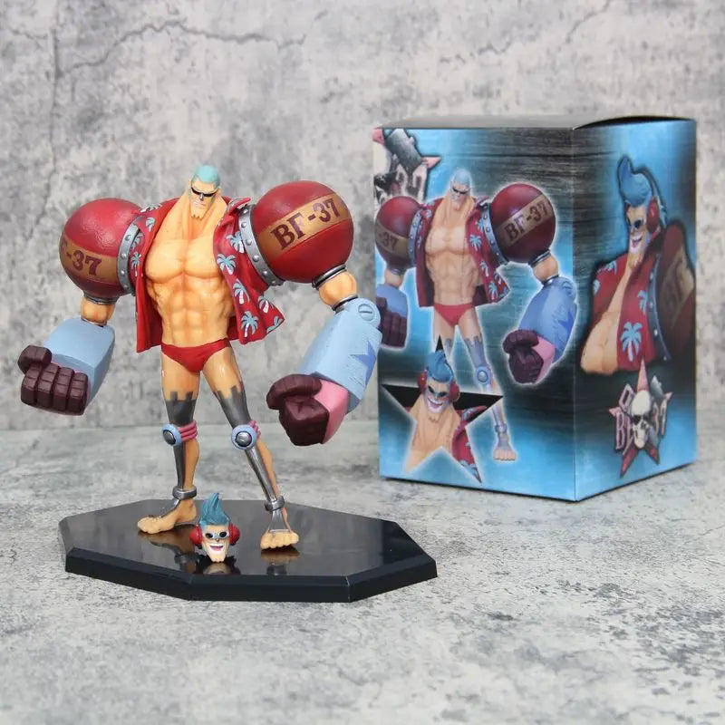 18cm Anime One Piece Figure Gk Franky Action Figures Double Head Interchangeable Pvc Collectible Ornaments Decoration Toy Gifts