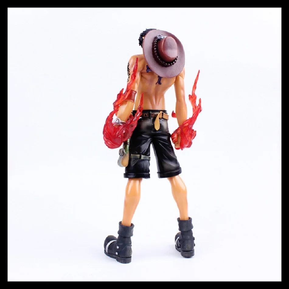 Anime Ace One Piece Figurine GK Fire Fist Portgas D Ace Action Figures 25cm PVC Collection Model Toys Birthday for Children Gift