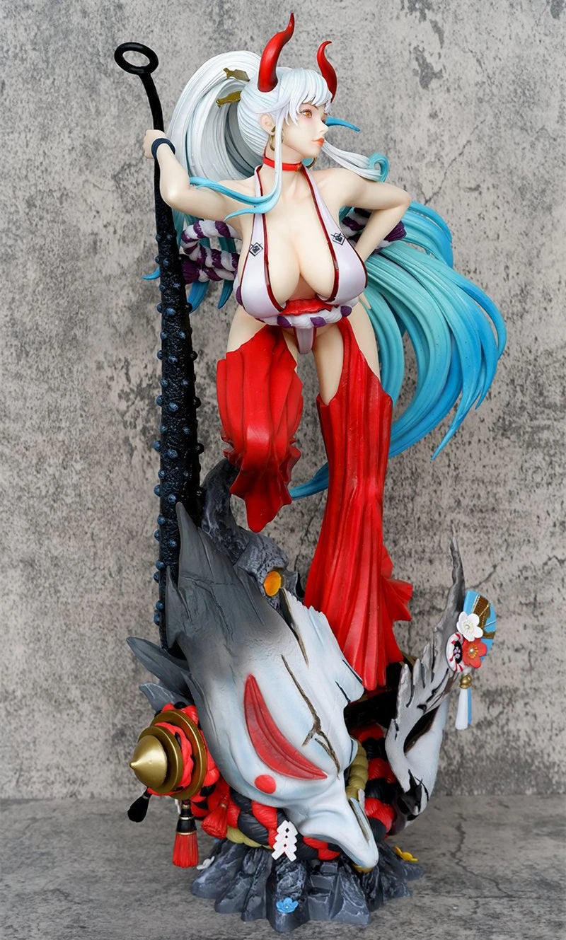 54cm Anime One Piece Wano Country Kaido's Daughter Yamato Battle Ver. GK PVC Action Figure Statue Collectible Model Toys Doll