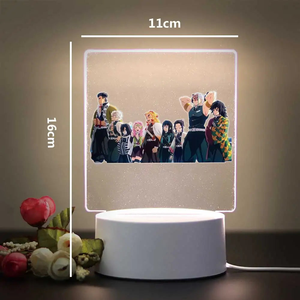 Demon Slayer Kamado Tanjirou 3D Touch LED Night Light for Children's Room Decor the Boys Girls Birthday Gift