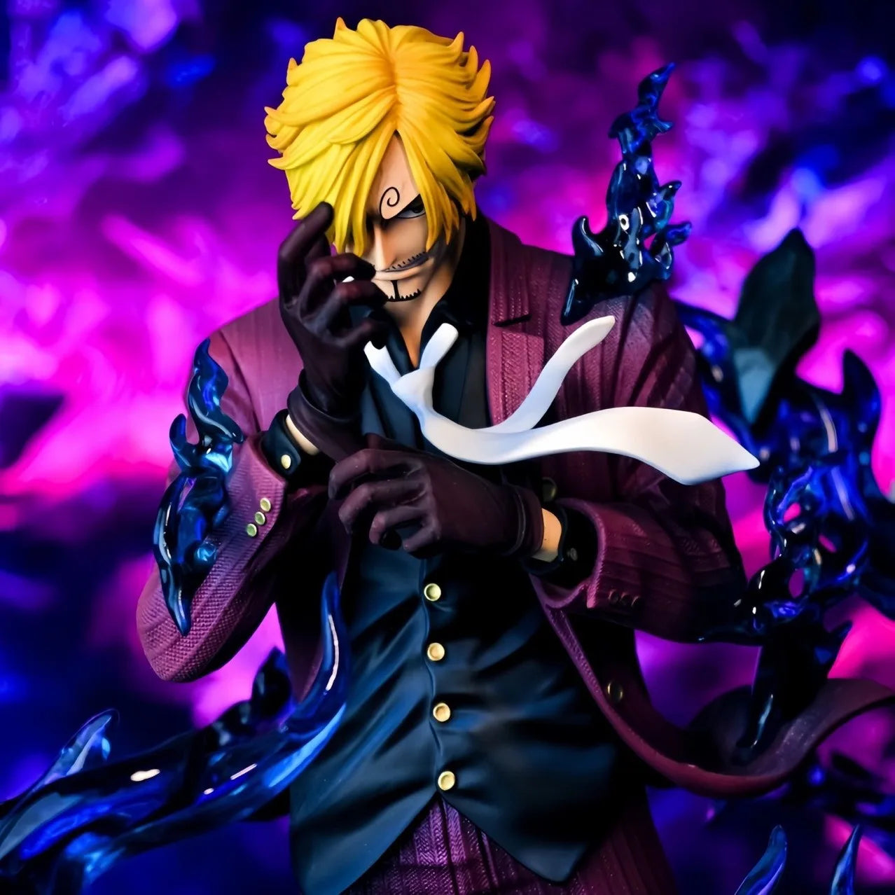 25CM One Piece Anime Figure Blond Sanji Scene Statue Model Desktop Toys Doll Birthday Gift