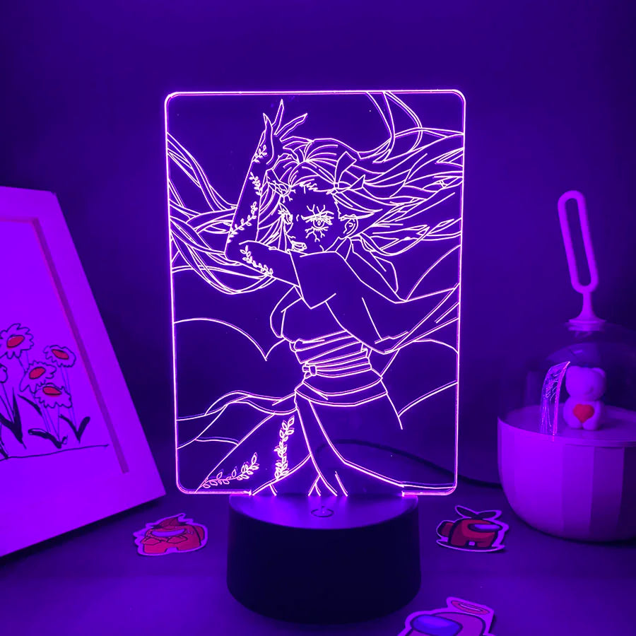 Anime Demon Slayer Figure 3D LED Neon Nightlights Birthday Gift for Friends Otaku Bedroom Decor Manga Lava Lamp Kimetsu No Yaiba