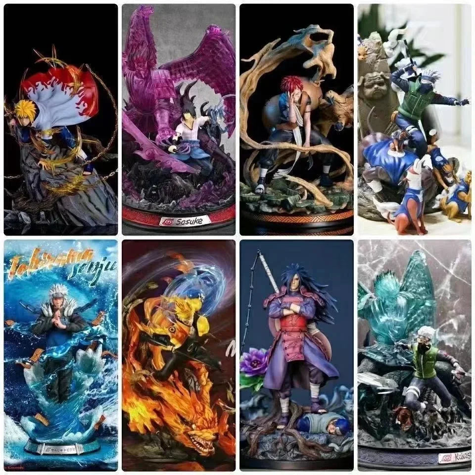 Naruto Mystery Lucky Box Anime Figures Surprise Ninja Toys Sasuke Kakashi Gaara Tsunade Collectible Hand Sculptures Fan Gift