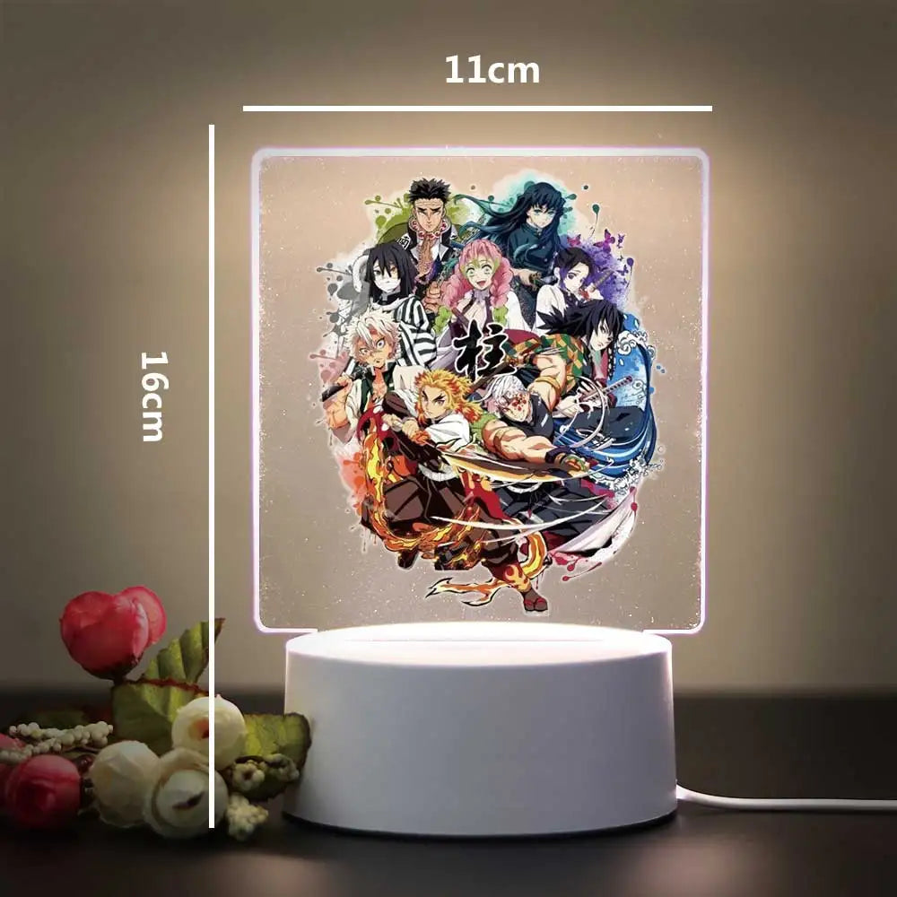 Demon Slayer Kamado Tanjirou 3D Touch LED Night Light for Children's Room Decor the Boys Girls Birthday Gift