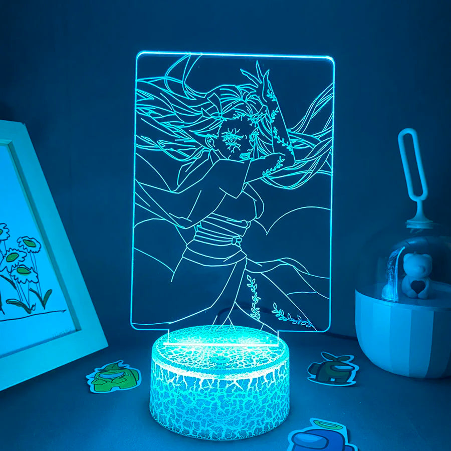 Anime Demon Slayer Figure 3D LED Neon Nightlights Birthday Gift for Friends Otaku Bedroom Decor Manga Lava Lamp Kimetsu No Yaiba