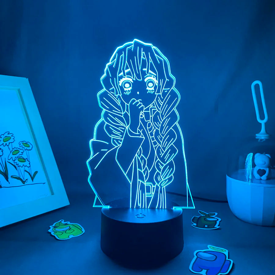 Anime Demon Slayer Figure 3D LED Neon Nightlights Birthday Gift for Friends Otaku Bedroom Decor Manga Lava Lamp Kimetsu No Yaiba