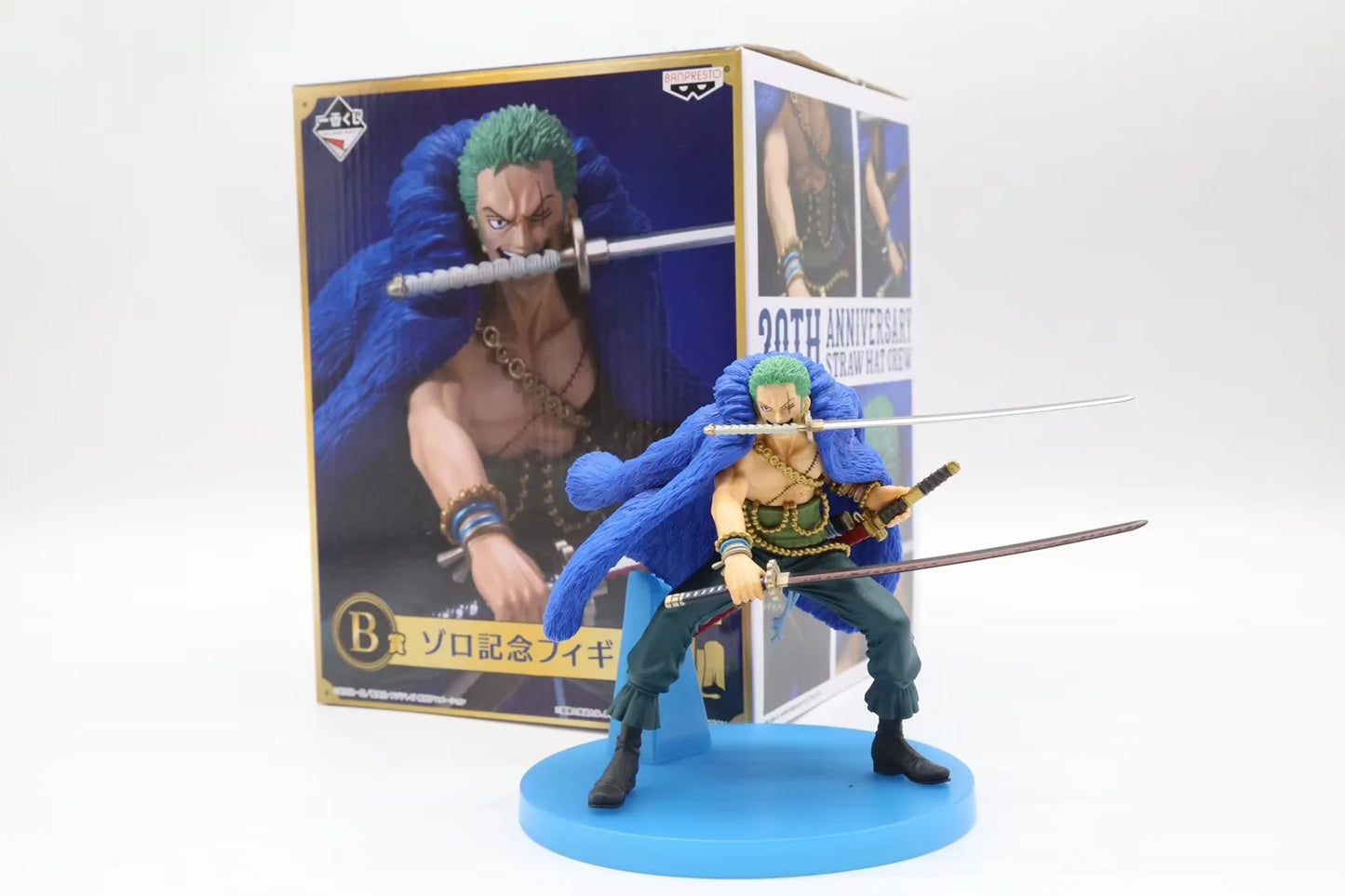 One Piece Figure Anime 20th Anniversary Blue Ver.Luffy Zoro Chopper Sanji Robin Franky Usopp Nami Brook Action Figure Model Toy