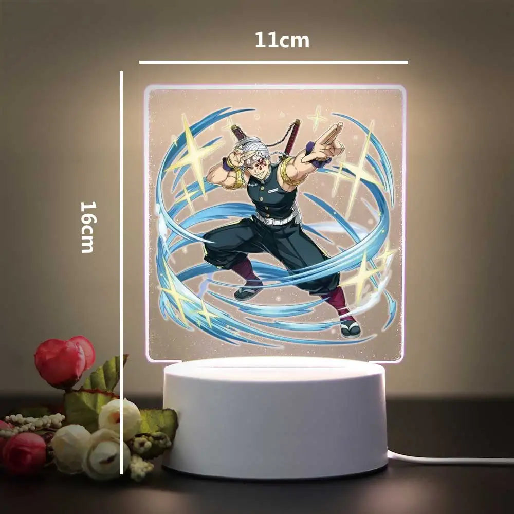 Demon Slayer Kamado Tanjirou 3D Touch LED Night Light for Children's Room Decor the Boys Girls Birthday Gift