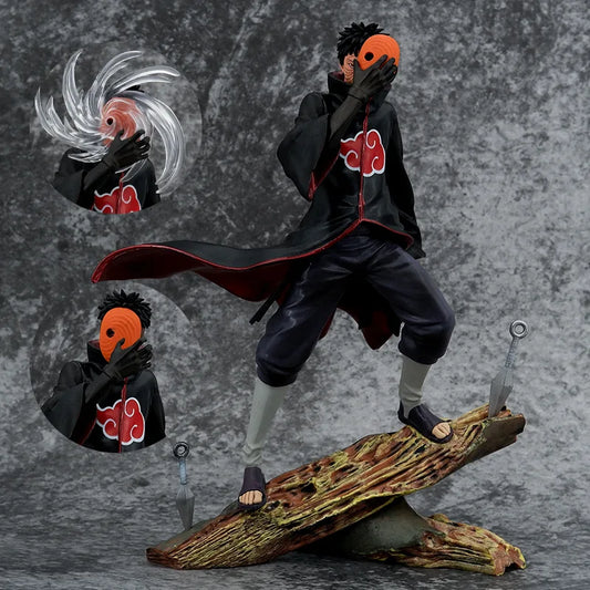 Naruto Anime Figure 26cm  Obito Uchiha Tobi Head Changeable Action Figurine Pvc Statue Model Desktop Decoration Toy Gift For Kid