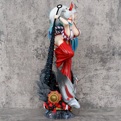 54cm Anime One Piece Wano Country Kaido's Daughter Yamato Battle Ver. GK PVC Action Figure Statue Collectible Model Toys Doll