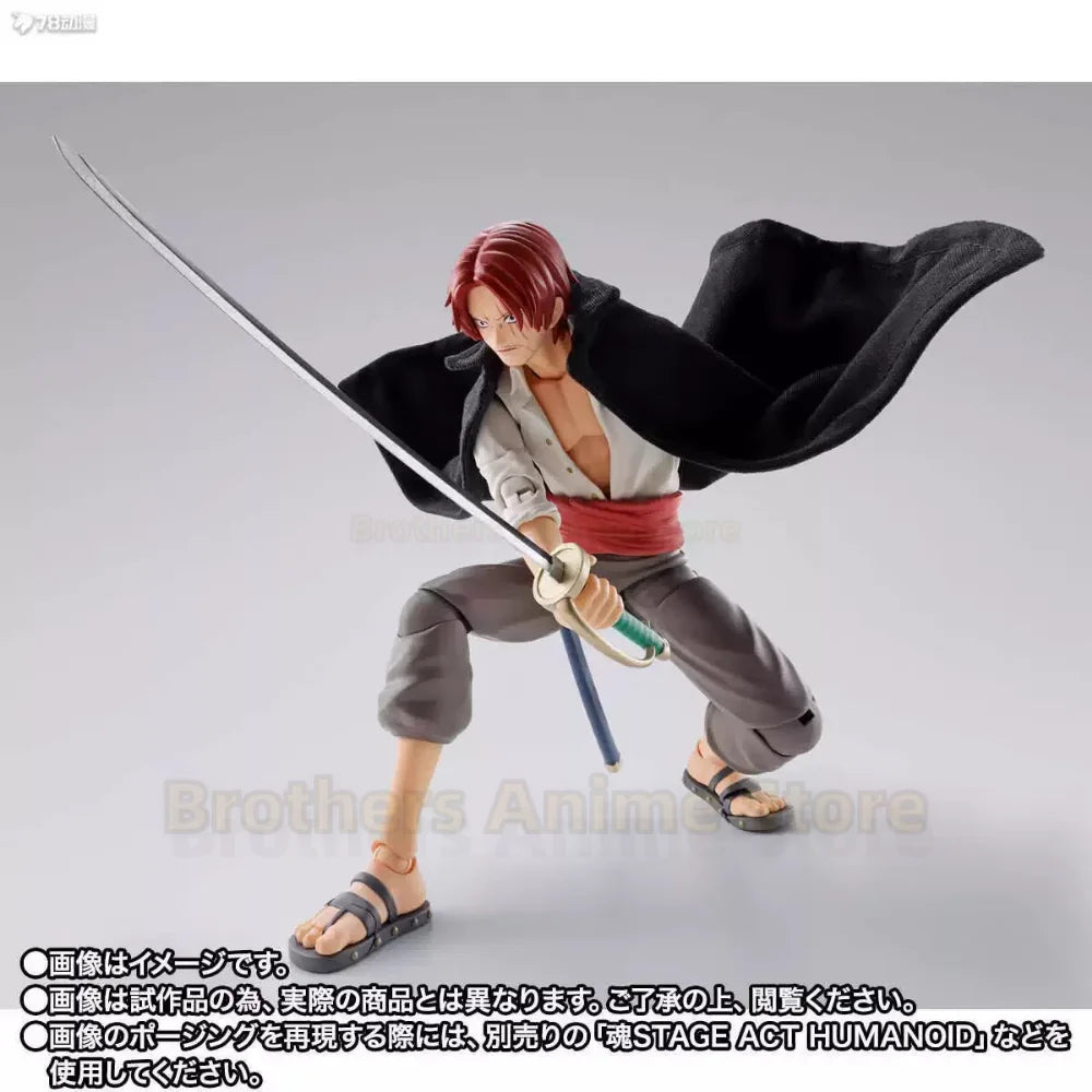 Spot Bandai SHF Pirates One Piece PB Red-haired Shanks Luffy's teenage genuine joints can be moved Doll Collection gifts
