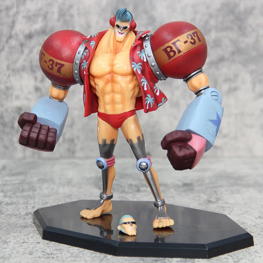 18cm Anime One Piece Figure Gk Franky Action Figures Double Head Interchangeable Pvc Collectible Ornaments Decoration Toy Gifts