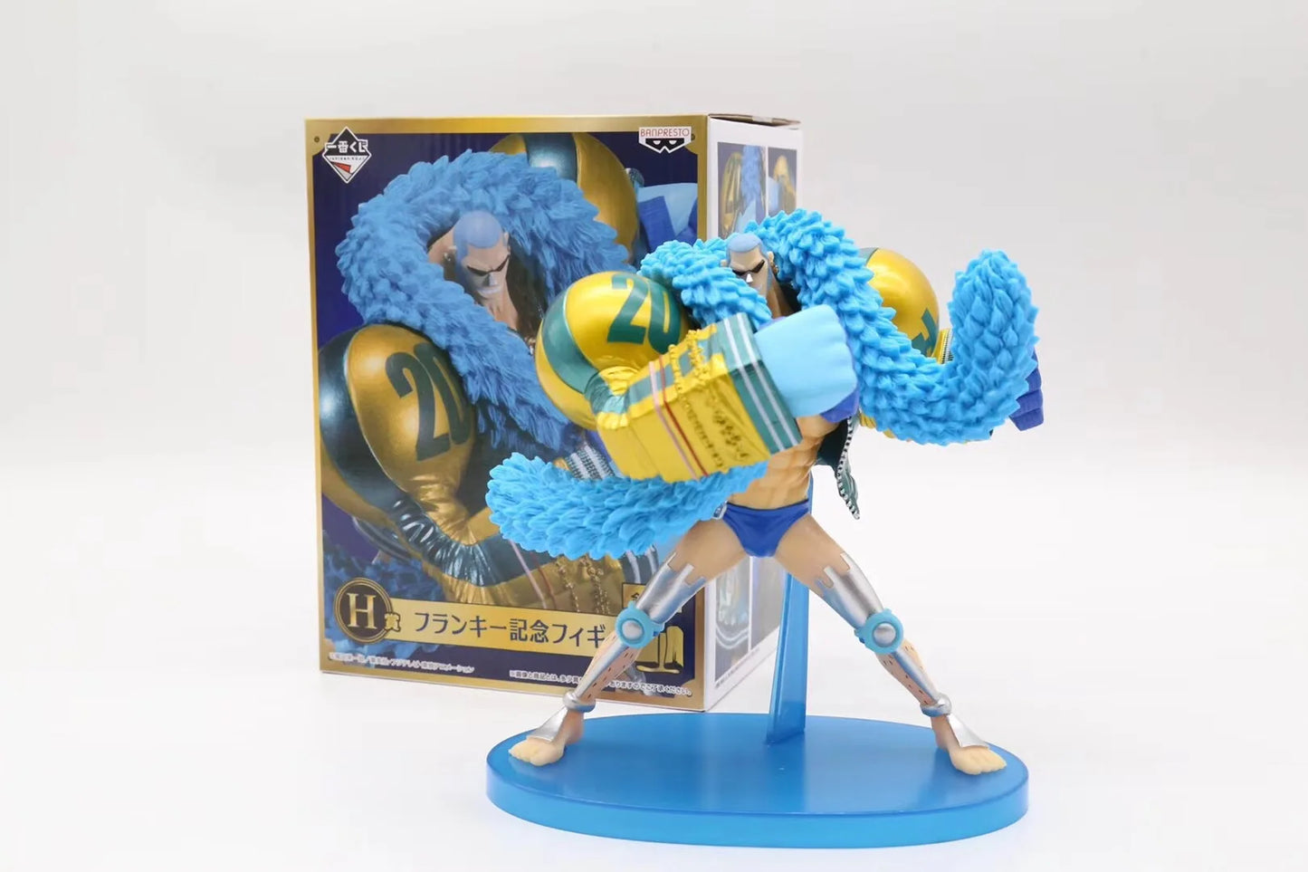 One Piece Figure Anime 20th Anniversary Blue Ver.Luffy Zoro Chopper Sanji Robin Franky Usopp Nami Brook Action Figure Model Toy