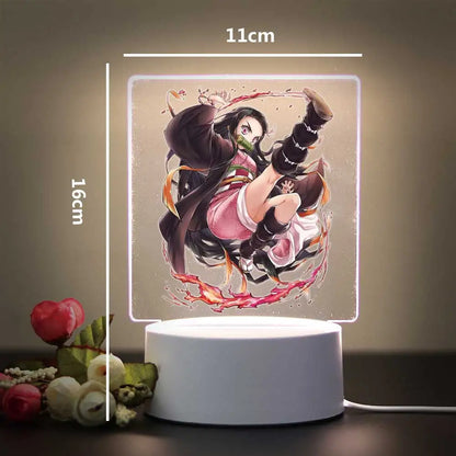 Demon Slayer Kamado Tanjirou 3D Touch LED Night Light for Children's Room Decor the Boys Girls Birthday Gift