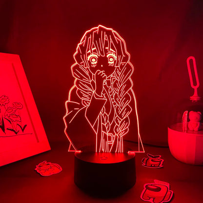 Anime Demon Slayer Figure 3D LED Neon Nightlights Birthday Gift for Friends Otaku Bedroom Decor Manga Lava Lamp Kimetsu No Yaiba