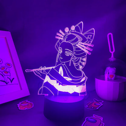 Anime Demon Slayer Figure 3D LED Neon Nightlights Birthday Gift for Friends Otaku Bedroom Decor Manga Lava Lamp Kimetsu No Yaiba