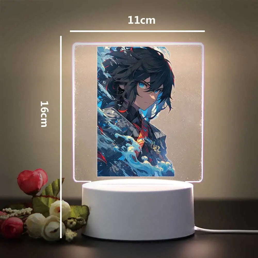 Demon Slayer Kamado Tanjirou 3D Touch LED Night Light for Children's Room Decor the Boys Girls Birthday Gift