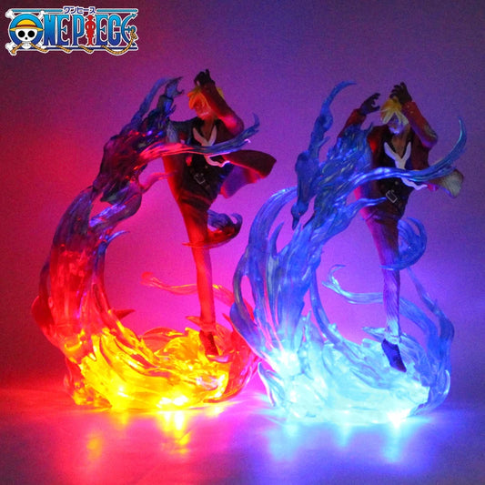 22cm One Piece Vinsmoke Sanji Anime Figure The Island of Ghosts Diable Jambe Manga Statue Action Figurine Collection Model Toy