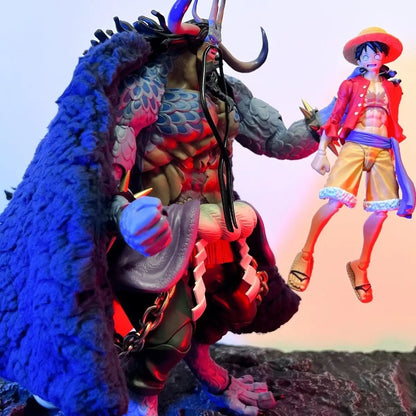 One Piece Shf Series Anime Baibeast Kaidou Yamato Handmade New Dark Combat Cloak Suitable for 1/12 Size Movable Humanoid Toy