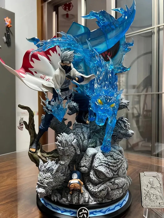 27cm Gk Naruto Hatake Kakashi Anime Figure Cs Sixth Generation Ninja Statue Decoration Collectable Action Doll Model Boy ToyGift